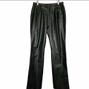 Harley Davidson Leather Riding Pants Raw Hem